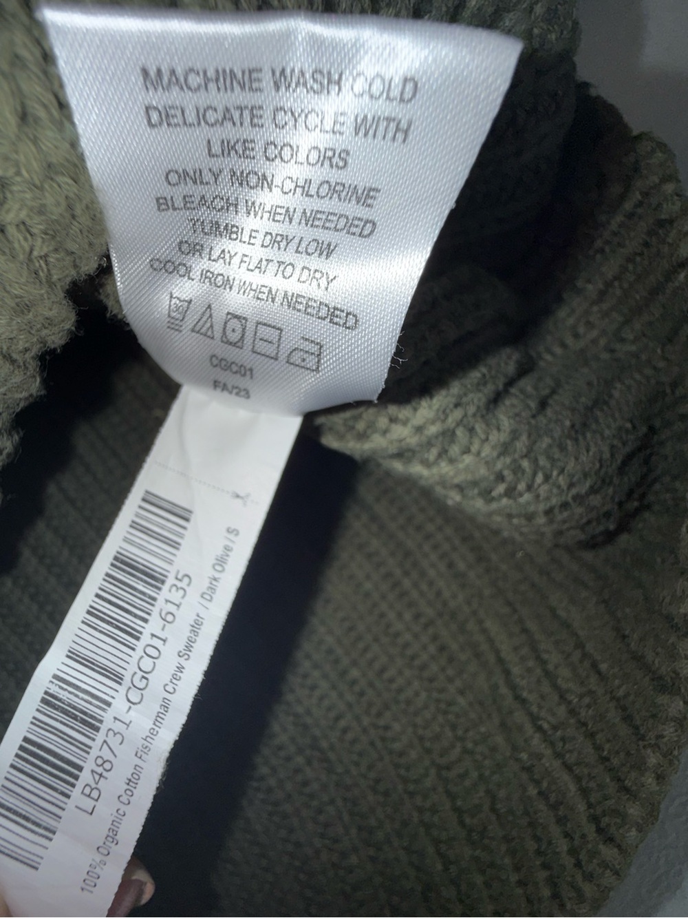 Quince 100% Organic Cotton Chunky Knit Sweater Small Olive Green Granola Girl - Picture 8 of 10